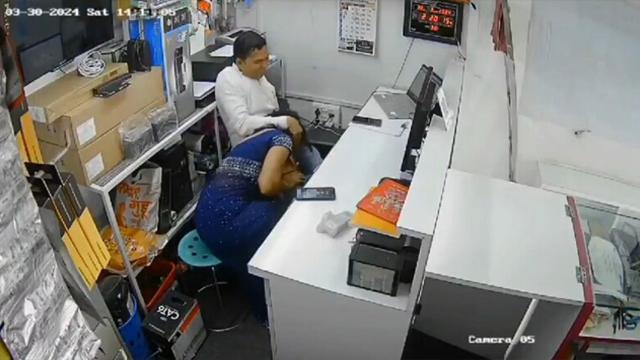 Indian Shop Manager Affair With Multiple Wives CCTV Captured