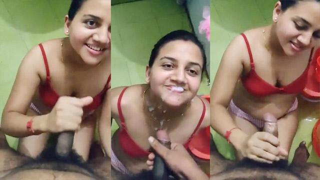 Sexy Cousin Desi Girl Dick Blowing Cumshot On Mouth