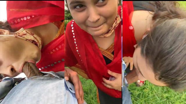 Horny Telugu Desi Girl Deep Blowjob Outdoor Village
